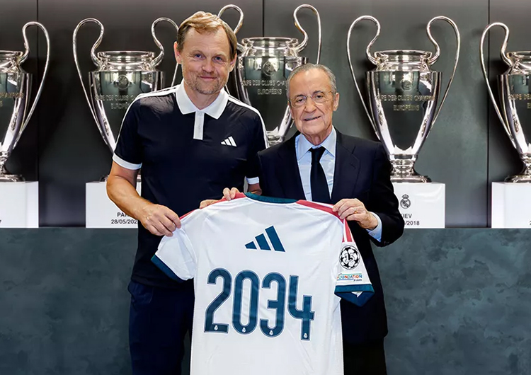 Real Madrid amplia acordo com a adidas e garante parceria até 2034